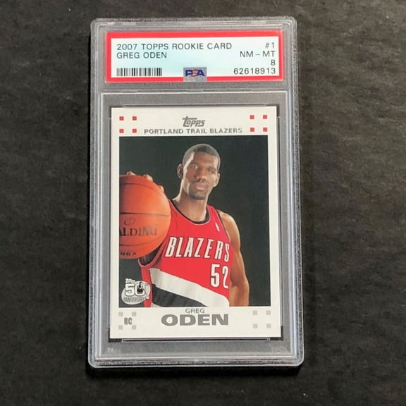 2007 Topps Rookie Card Greg Oden #1 PSA 8