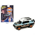 thumbnail image 1 of 2007 Toyota FJ Cruiser #11 Light Blue "Gulf Oil" with Roofrack Limited Edition to 6000 pieces Worldwide 1/64 Diecast Model Car by Johnny Lightning, 1 of 3