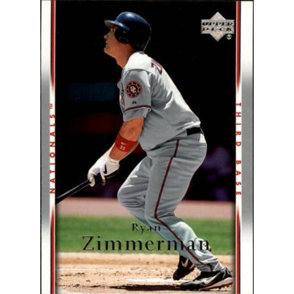 2007 Upper Deck #1015 Ryan Zimmerman MLB Baseball Trading Card