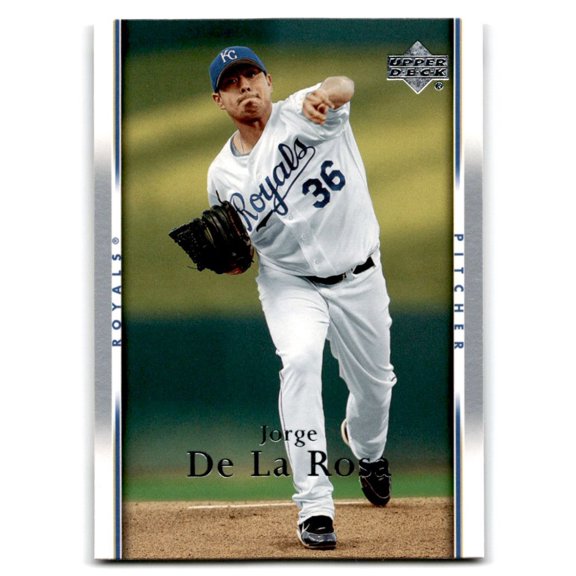 2007 Upper Deck #734 Jorge De La Rosa NM-MT Kansas City Royals Baseball Card Kansas City Royals MLB Baseball Trading Card