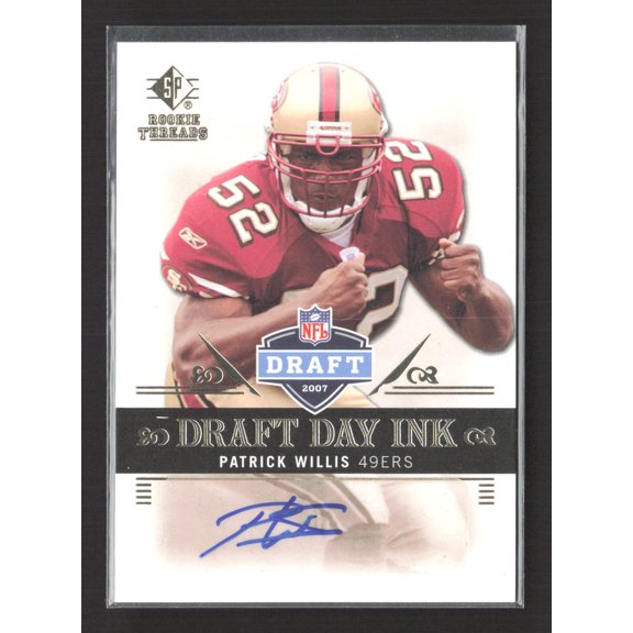 2007 Upper Deck SP Rookie Threads Draft Day Ink Patrick Willis #DDI-WI