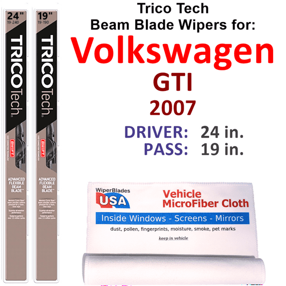 2007 Volkswagen GTI Beam Blade Wipers (Set of 2)