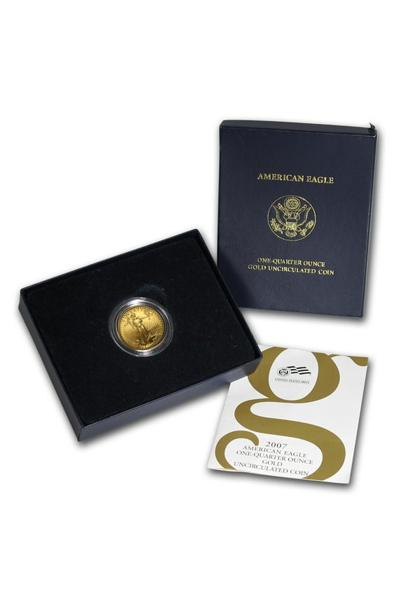 2007-W 1/4 oz Burnished American Gold Eagle (w/Box & COA)