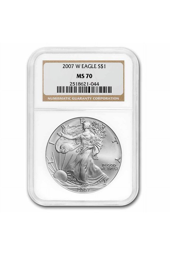2007-W Burnished American Silver Eagle MS-70 NGC