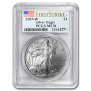 2007-W Burnished American Silver Eagle SP/MS-70 PCGS FS