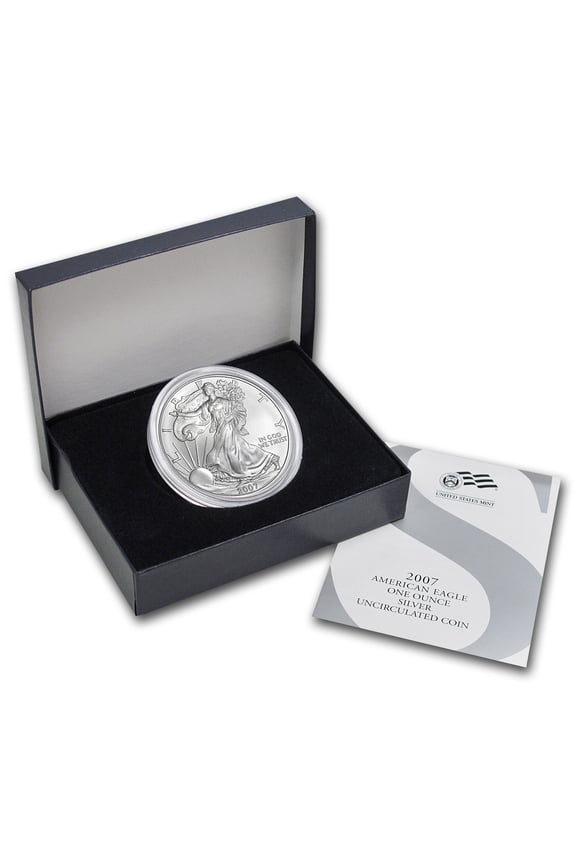 2007-W Burnished American Silver Eagle (w/Box & COA)