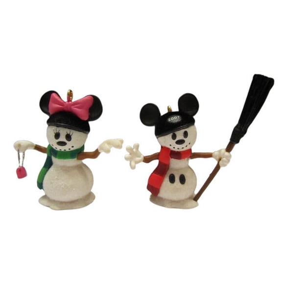 2007 Warm Smiles (Mickey and Minnie) Hallmark Keepsake Christmas Tree Ornament - QXM4217