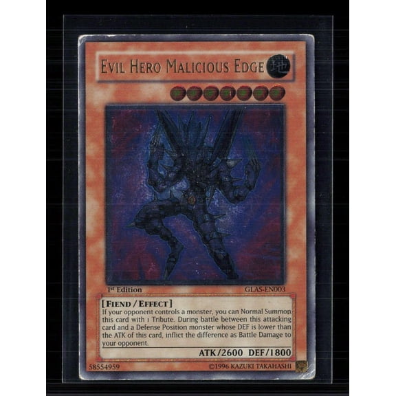 2007 Yu-Gi-Oh Gladiators Assault Evil HERO Malicious Edge UTR 1st Edition