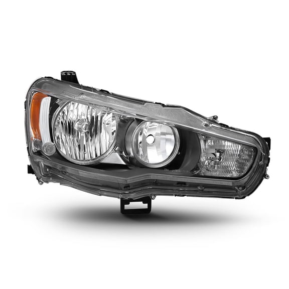 2008-2017 Mitsubishi Lancer EVO X Black Headlight Replacement RH Passenger Side