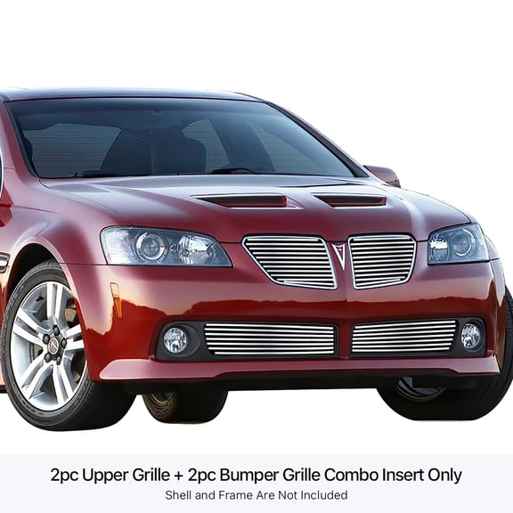 APS 2008-2009 Pontiac G8 Not For GXP Model Stainless Steel Billet Grille 8x6 horizontal billet