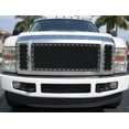 thumbnail image 1 of 2008-2010 Ford F-250 F-350 F-450 F-550 XLT/Lariat/King Ranch Stainless Steel Black Main Upper Wire Mesh Rivet Grille, 1 of 2
