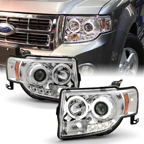 2008-2012 Ford Escape LED Halo Projector Headlights Headlamps 08-12 Left+Right