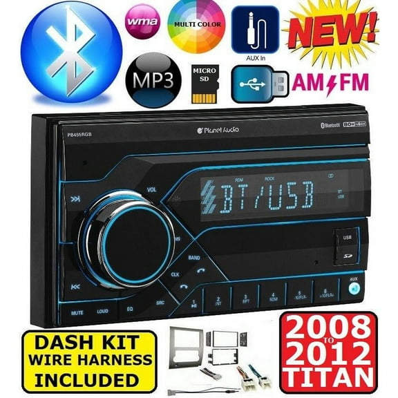 2008-2012 TITAN DIGITAL MEDIA BLUETOOTH USB MP3 AUX SD CAR RADIO STEREO PKG
