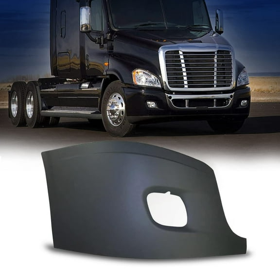 Torque Freightliner Cascadia Right Bumper Cover Replacement (with Fog Light Hole) for 2008-2017 Semi Trucks Passenger Right Side RHD (TR071-R)