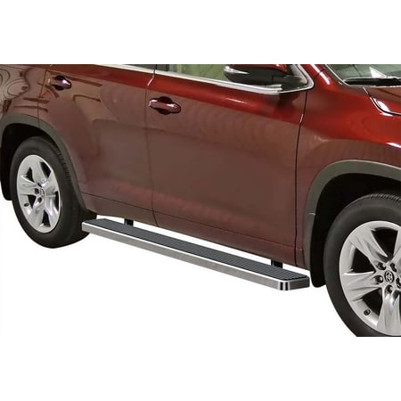 2008-2019 Toyota Highlander Gas & Hybrid (Cutting required) Hairline Finish 6 Inch Door to Door Side Bar Side Step Running Board