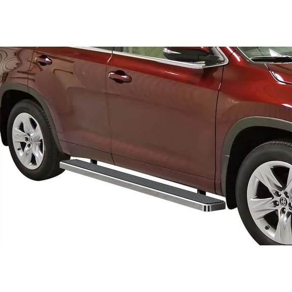 2008-2019 Toyota Highlander Gas & Hybrid (Cutting required) Hairline Finish 6 Inch Door to Door Side Bar Side Step Running Board