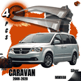 thumbnail image 1 of GIT Rain Guard Side Window Wind Deflector for 2008-2020 Dodge Grand Caravan: Out-Channel, Easy Mount, Carbon Fiber Silver, 1 of 8
