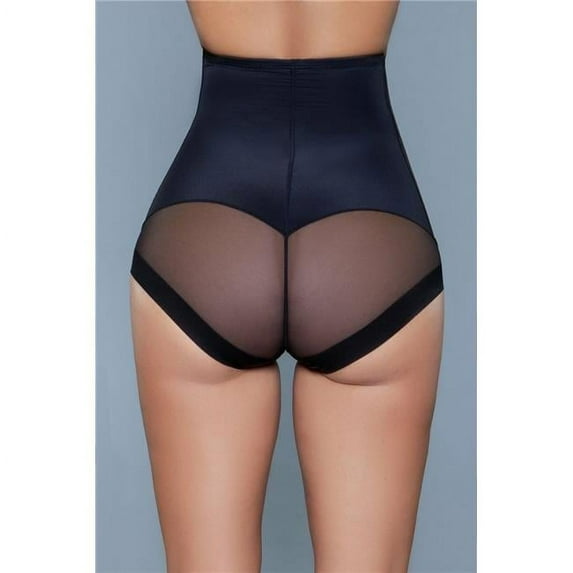 2008-3X-4X-BLACK Women Peachy Soft Shapewear Brief, Black - 3X & 4X