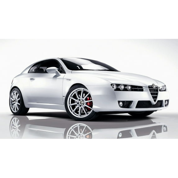 2008 Alfa Romeo Brera Edizione - 12x18 Inch Laminated Poster - Stunning Detail and Bold Colors