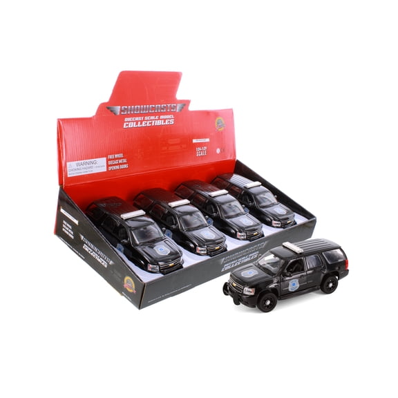 2008 Chevy Tahoe General Motors Police, Black - Showcasts 22509BP/4D - 1/24 Scale Diecast Model Car