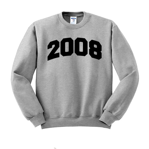 2008 College Style Sweatshirt Unisex 5X-Large Grey