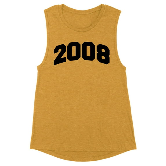 2008 College Style Women's Muscle Tank X-Large Antique Gold