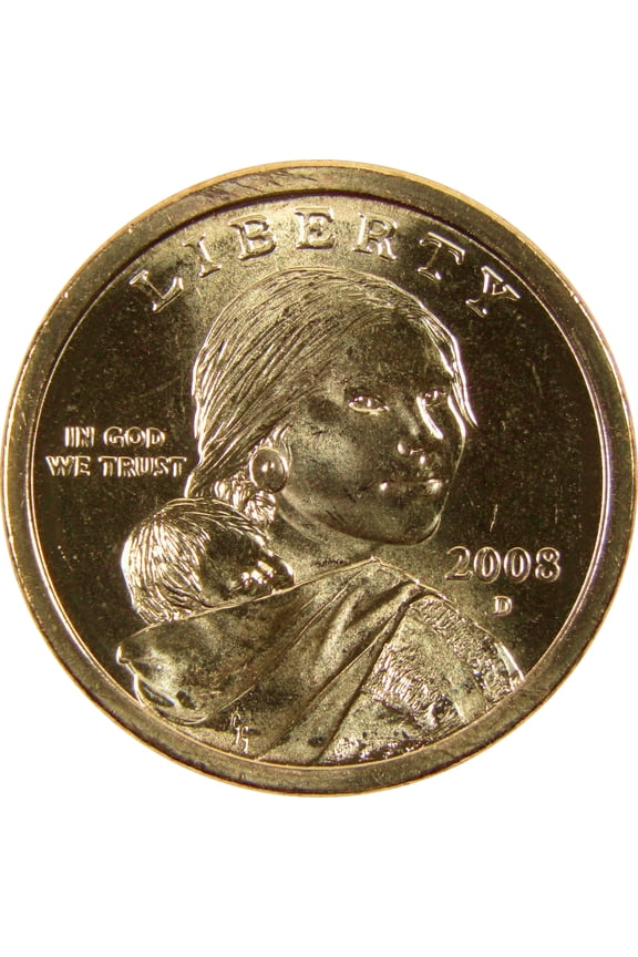 2008 D Sacagawea Native American Dollar BU Uncirculated $1 Coin