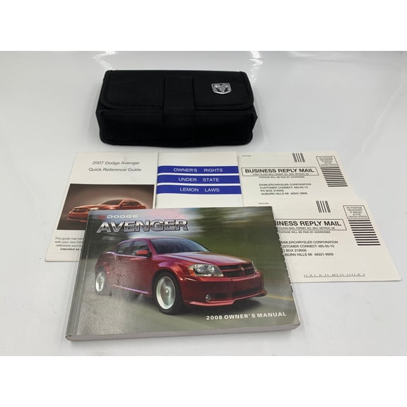 2008 Dodge Avenger Owners Manual Set with Case OEM E03B34023