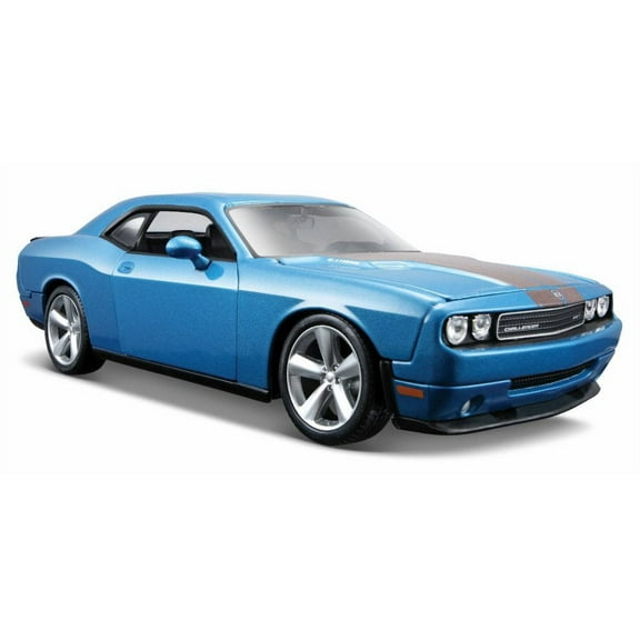 2008 Dodge Challenger SRT8 Hard Top w/ Sunroof, Blue - Maisto 31280BU - 1/24 Scale Diecast Model Toy Car