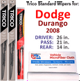 thumbnail image 1 of 2008 Dodge Durango Wiper Blades (Set of 3) w/Rear Wiper, 1 of 3