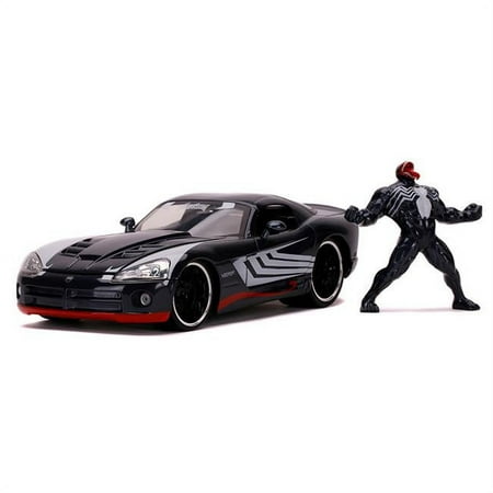 2008 Dodge Viper SRT10 with Venom Figure Hollywood Rides Marvel Spider-Man Universe