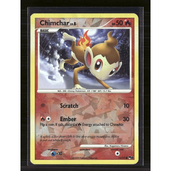 2008 EX Legend Maker Chimchar Reverse Holo #12/17