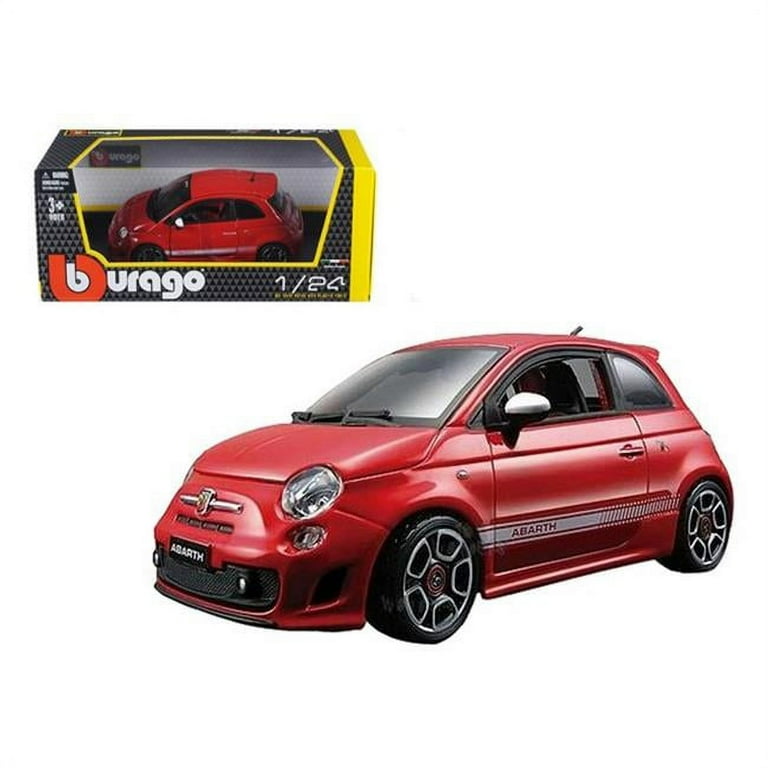 2008 Fiat Abarth 500 Red 1/24 Diecast Car Model by Bburago 2008 Fiat Abarth 500 Red 1/24 Diecast Car Model by Bburago