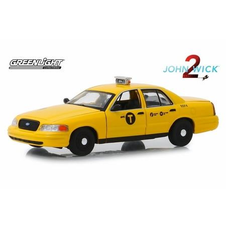 2008 Ford Crown Victoria (NYC Taxi), John Wick 2 - Greenlight 86561 - 1/43 scale Diecast Model Toy Car