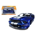 thumbnail image 1 of 2008 Ford Shelby Mustang GT500 KR Blue 1/24 Diecast Car Model by Jada, 1 of 1