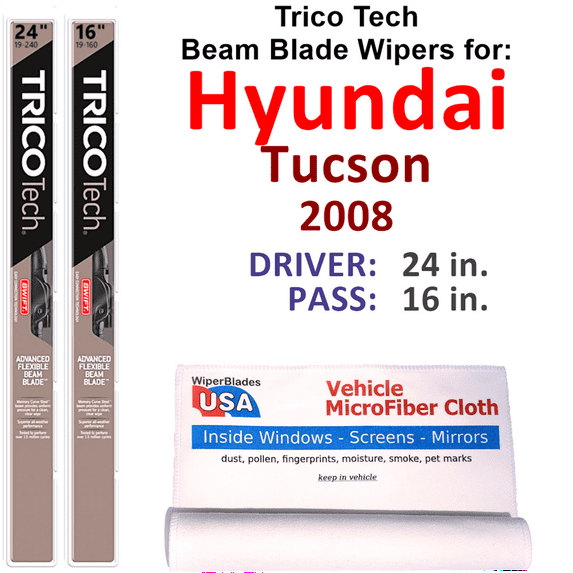 2008 Hyundai Tucson Beam Blade Wipers (Set of 2)