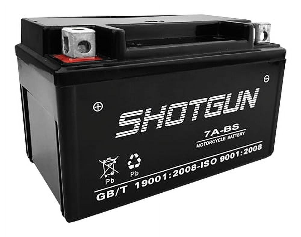 Shotgun AGM 12 Volt Automotive Battery, 120 CCA Top Post for 2008 Kawasaki EX250F Ninja 250R