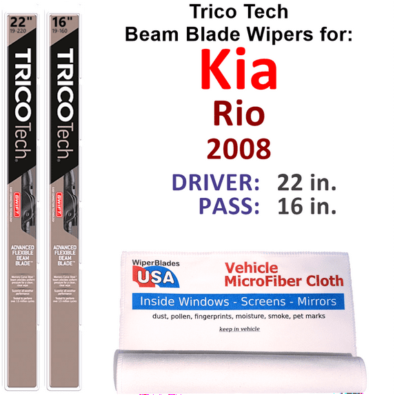 2008 Kia Rio Beam Blade Wipers (Set of 2)