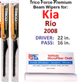 thumbnail image 1 of 2008 Kia Rio Performance Beam Wipers (Set of 2), 1 of 3