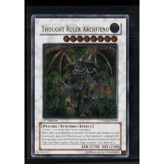 2008 Konami Yu-Gi-Oh! The Duelist Genesis Thought Ruler Archfiend Ultimate Rare Synchro 1st Edition