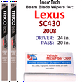 thumbnail image 1 of 2008 Lexus SC430 Beam Blade Wipers (Set of 2), 1 of 3