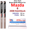 thumbnail image 1 of 2008 Mazda 6 Beam Blade Wipers (Set of 2), 1 of 3