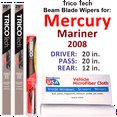 thumbnail image 1 of 2008 Mercury Mariner Beam Blade Wipers (Set of 3) w/Rear Wiper, 1 of 3