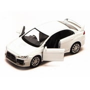 2008 Mitsubishi Lancer Evolution X, White - Kinsmart 5329D - 1/36 scale Diecast Model Toy Car Brand New, but NOT IN BOX