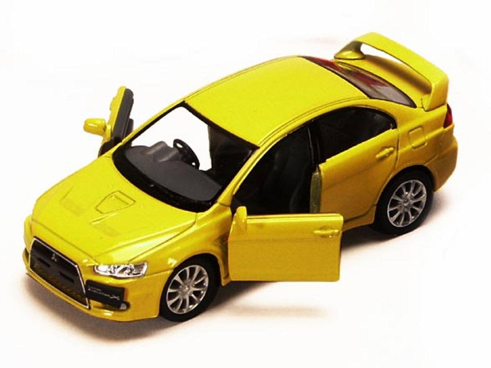 2008 Mitsubishi Lancer Evolution X, Yellow - Kinsmart 5329D