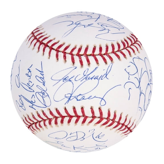 2008 New York Yankees Team Signed Baseball Derek Jeter Mariano Rivera Steiner
