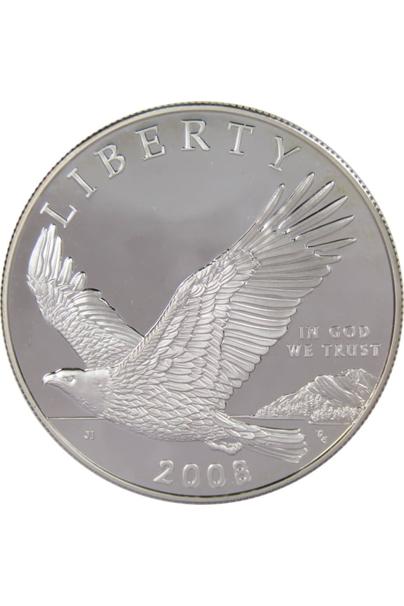 2008 P Bald Eagle Recovery Commemorative Silver Dollar Proof $1 Coin