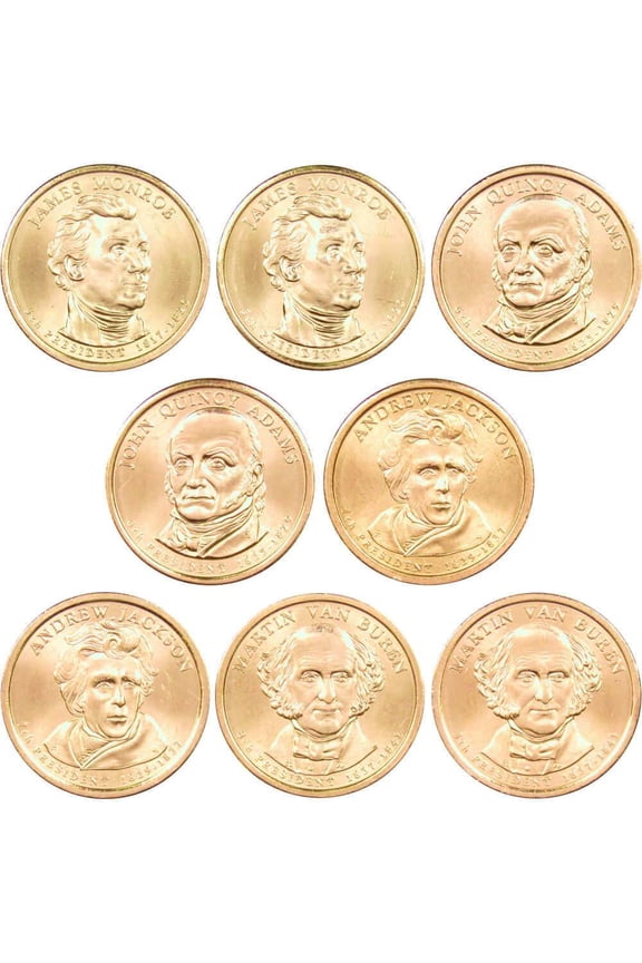 2008 P&D Presidential Dollar 8 Coin Set BU Uncirculated Mint State $1