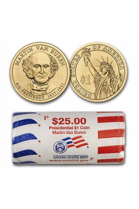 2008-P Martin Van Buren 25-Coin Presidential Dollar Roll