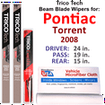 thumbnail image 1 of 2008 Pontiac Torrent Beam Blade Wipers (Set of 3) w/Rear Wiper, 1 of 3